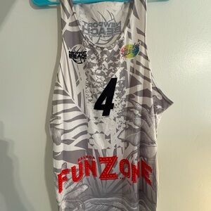 Men’s Volleyball Graphic Tank Top - Gray and Red